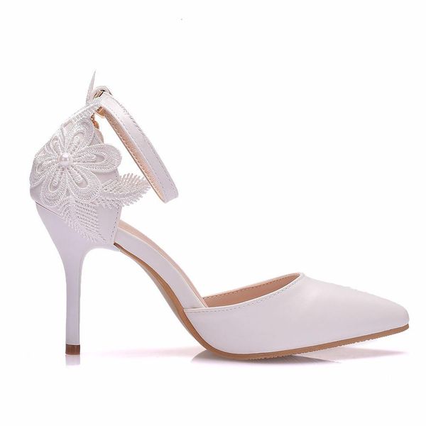 sandals large size women's white lace high heels banquet wedding bridal pointed sweet wild single shoes, Black
sandals large size women's white lace high heels banquet wedding bridal pointed sweet wild single shoes, Black