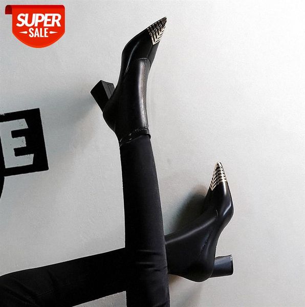 1988-12 european and american style women's boots fashion nightclubs were thin, thick high-heeled metal pointed short #hi6x
1988-12 european and american style women's boots fashion nightclubs were thin, thick high-heeled metal pointed short #hi6x