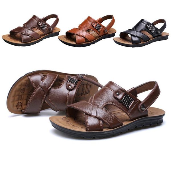 sandals womail men roman open toe summer beach men's fashion breathable leather casual shoes non-slip outdoor slippers, Black
sandals womail men roman open toe summer beach men's fashion breathable leather casual shoes non-slip outdoor slippers, Black