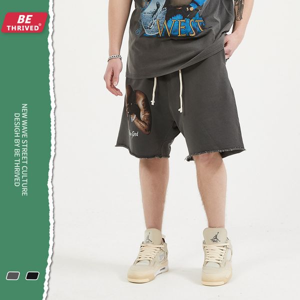 be men's wear | 2021 summer washed and worn 2pac shorts suit fenggao street fashion casual, Black
be men's wear | 2021 summer washed and worn 2pac shorts suit fenggao street fashion casual, Black