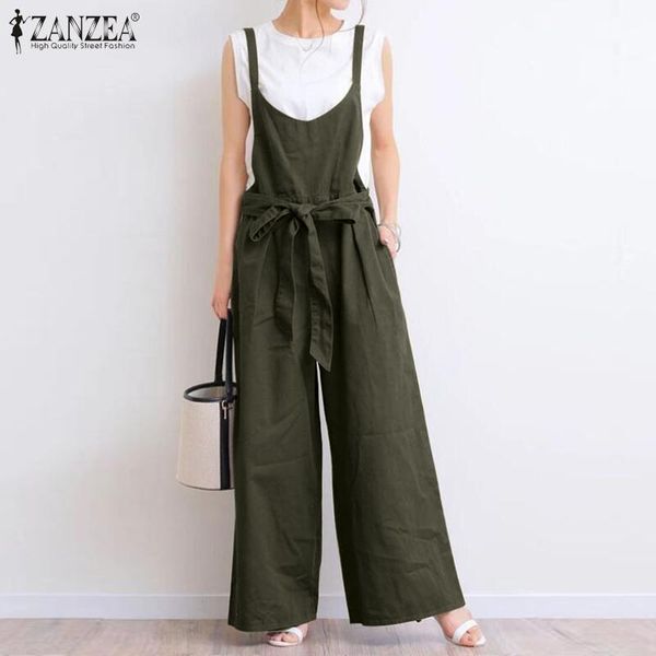 women's jumpsuits & rompers 2021 summer long zanzea casual suspender overalls women solid elastic waist backless palysuits female pants, Black;white
women's jumpsuits & rompers 2021 summer long zanzea casual suspender overalls women solid elastic waist backless palysuits female pants, Black;white