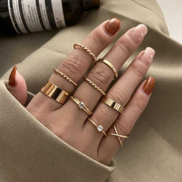 joint creative geometric circular knitting twist ring set 9 pieces, Silver
joint creative geometric circular knitting twist ring set 9 pieces, Silver