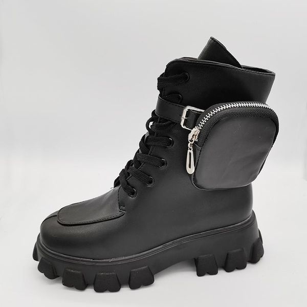 boots fashion 2021 pocket motorcycle thick bottom round toe ankle woman runway pu leather short botas mujer, Black
boots fashion 2021 pocket motorcycle thick bottom round toe ankle woman runway pu leather short botas mujer, Black