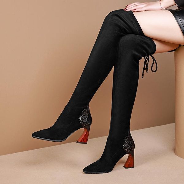 boots long female stretch riding winter autumn flock high heels night club shoes woman women over the knee, Black
boots long female stretch riding winter autumn flock high heels night club shoes woman women over the knee, Black
