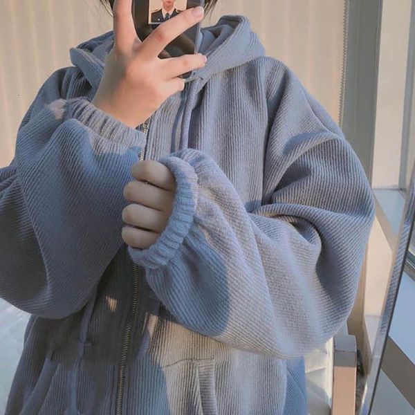 women's hoodies & sweatshirts autumn and winter zipper hooded jacket cute age reduction plus velvet cardigan sweater female korean, Black
women's hoodies & sweatshirts autumn and winter zipper hooded jacket cute age reduction plus velvet cardigan sweater female korean, Black