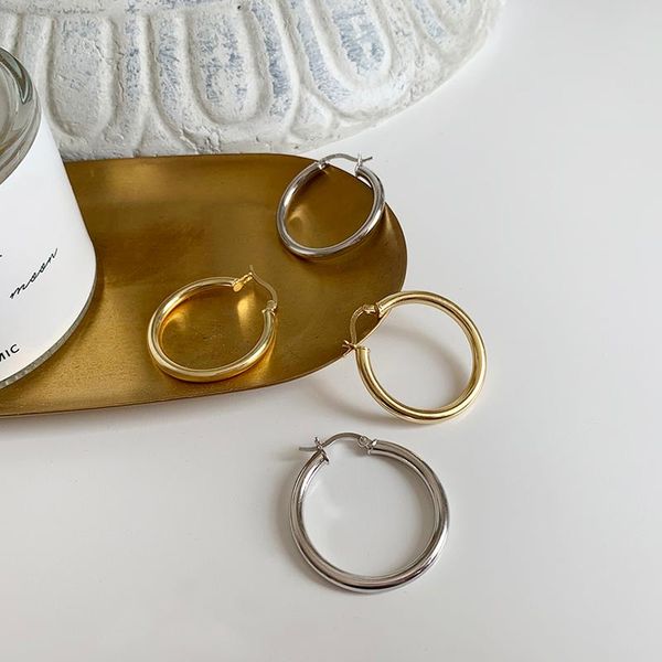 hoop & huggie lifefontier korean gold silver color metal earrings punk geometric circle round for women fashion jewelry 2021, Golden;silver
hoop & huggie lifefontier korean gold silver color metal earrings punk geometric circle round for women fashion jewelry 2021, Golden;silver
