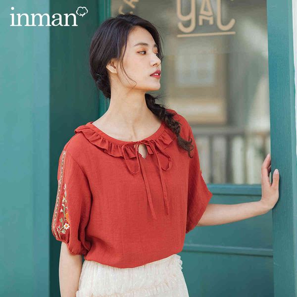blouses summer sweet lotus leaf collar bowknot lace-up literary embroidered blouse 7ih7, White
blouses summer sweet lotus leaf collar bowknot lace-up literary embroidered blouse 7ih7, White