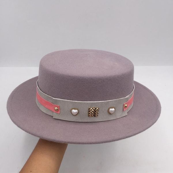 stingy brim hats winter women's grey wool hat flat-roofed short eaves ritual fashion elegant, Blue;gray
stingy brim hats winter women's grey wool hat flat-roofed short eaves ritual fashion elegant, Blue;gray