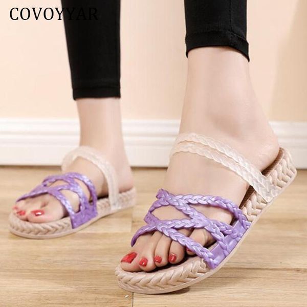 slippers covoyyar weave slides women summer 2021 flat shoes sandals outdoors dual use beach pvc wsl2021, Black
slippers covoyyar weave slides women summer 2021 flat shoes sandals outdoors dual use beach pvc wsl2021, Black