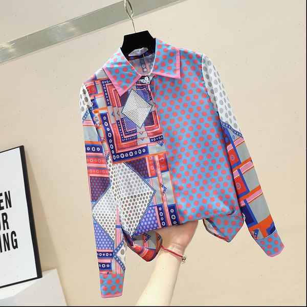 womens blouses spring fashion lapel blouse woman polka dot printed shirt long sleeve blusa feminina blusas mujer, White
womens blouses spring fashion lapel blouse woman polka dot printed shirt long sleeve blusa feminina blusas mujer, White