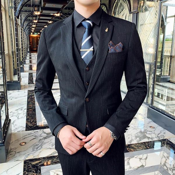 men's suits & blazers wedding dress slim fit 3 pieces jackets+pants+vest solid sets male formal wear 3xl, White;black
men's suits & blazers wedding dress slim fit 3 pieces jackets+pants+vest solid sets male formal wear 3xl, White;black