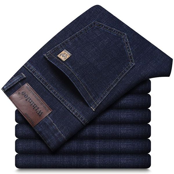 men's jeans high-end brand classic autumn winter business fashion casual pants male quality stretch straight denim trousers, Blue
men's jeans high-end brand classic autumn winter business fashion casual pants male quality stretch straight denim trousers, Blue