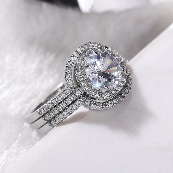 wedding rings trendy female crystal square ring set charm silver color engagement luxury white zircon stone for women, Slivery;golden
wedding rings trendy female crystal square ring set charm silver color engagement luxury white zircon stone for women, Slivery;golden