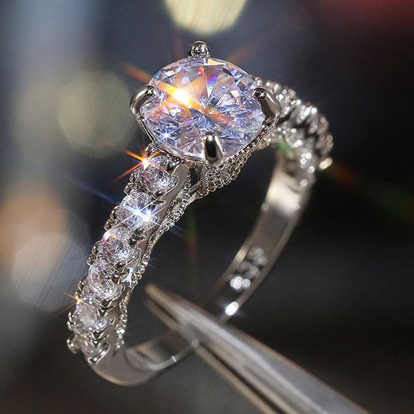 cluster rings huitan luxury silver color women ring with round cut cubic zirconia zircon stone wedding anniversary present fashion accessori, Golden;silver
cluster rings huitan luxury silver color women ring with round cut cubic zirconia zircon stone wedding anniversary present fashion accessori, Golden;silver