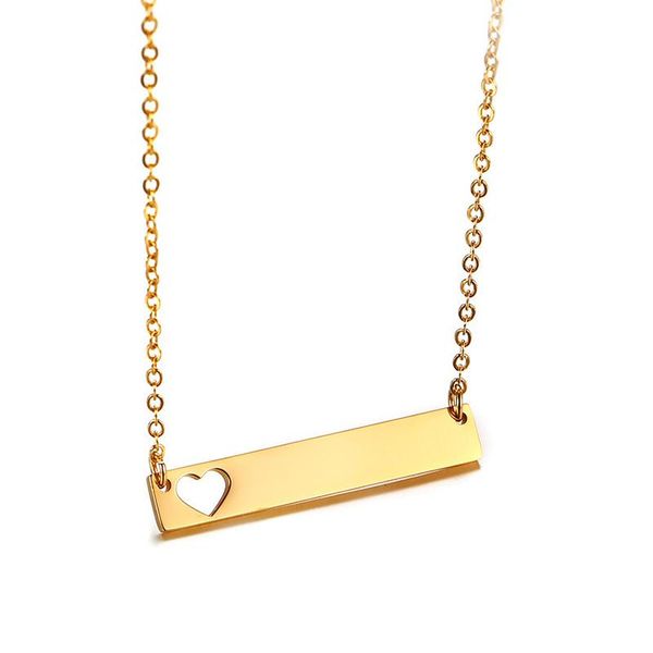 elegant jewelry heart bar necklace in stainless steel personalize nameplate layering with a pendant necklaces, Silver
elegant jewelry heart bar necklace in stainless steel personalize nameplate layering with a pendant necklaces, Silver