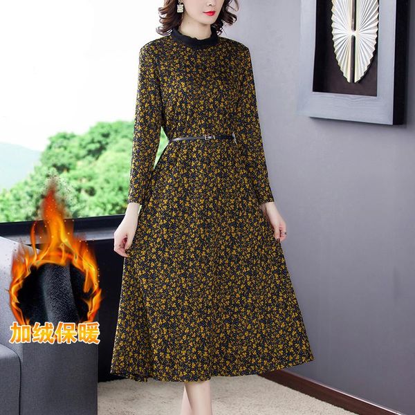 winter elegant floral plus velvet warm midi dress autumn 3xl size casual vintage dresses women bodycon party vestidos, Black;gray
winter elegant floral plus velvet warm midi dress autumn 3xl size casual vintage dresses women bodycon party vestidos, Black;gray