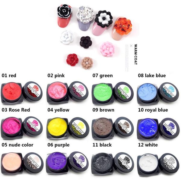nail gel 12 colors/set 3d carving polish soak off modelling painting varnish drawing carved patterns for diy flower rose art, Red;pink
nail gel 12 colors/set 3d carving polish soak off modelling painting varnish drawing carved patterns for diy flower rose art, Red;pink