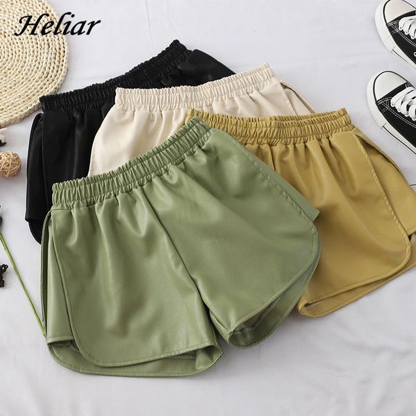 women's shorts heliar women leather elastic waist outerwear wide leg woman korean style 2021 autumn, White;black
women's shorts heliar women leather elastic waist outerwear wide leg woman korean style 2021 autumn, White;black