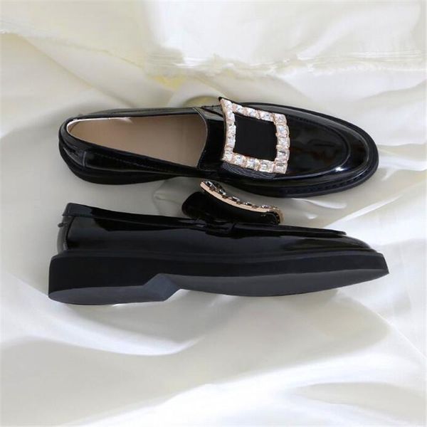 sandals ladies black leather shoes formal career office for work buckle strap rhinestone decor low glossy wom
sandals ladies black leather shoes formal career office for work buckle strap rhinestone decor low glossy wom