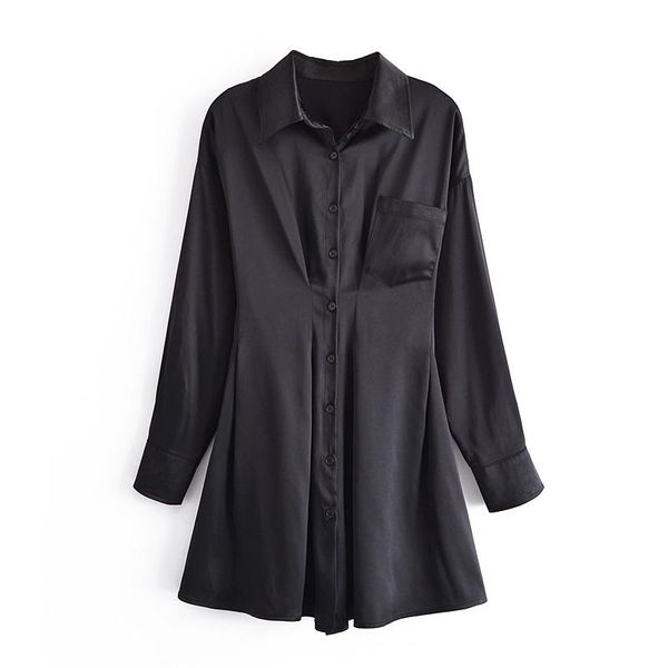 casual dresses women fashion pleated black mini shirt dress vintage long sleeve pocket female straight vestidos qa112, Black;gray
casual dresses women fashion pleated black mini shirt dress vintage long sleeve pocket female straight vestidos qa112, Black;gray