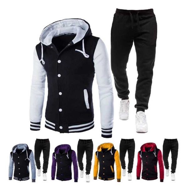 men's hoodies & sweatshirts sets tracksuit men autumn winter hooded sweatshirt drawstring outfit sportswear 2021 male suit pullover two, Black
men's hoodies & sweatshirts sets tracksuit men autumn winter hooded sweatshirt drawstring outfit sportswear 2021 male suit pullover two, Black