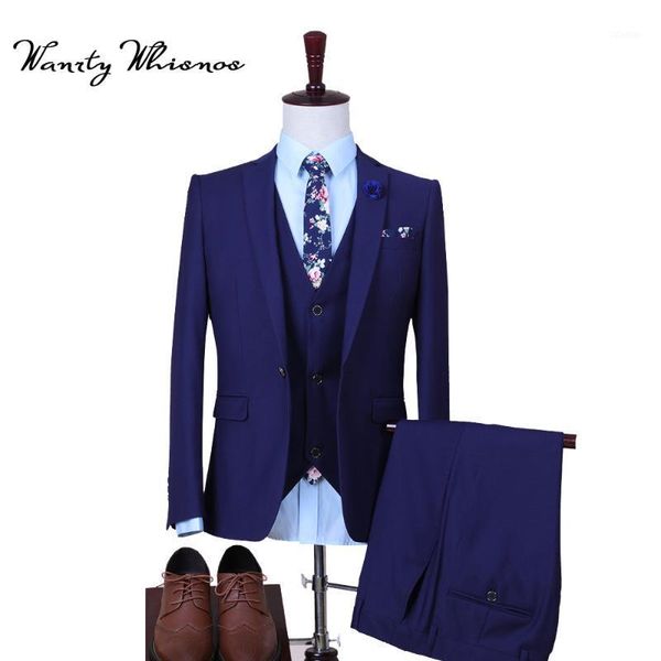pices/set 2021 custom made mens blue suits with pant vest formal skinny wedding tuxedo gentle modern blazer for men men's & blazers, White;black
pices/set 2021 custom made mens blue suits with pant vest formal skinny wedding tuxedo gentle modern blazer for men men's & blazers, White;black