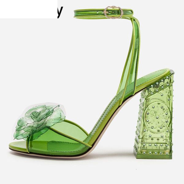sandals summer crystal transparent chunky high heels women clean pvc sandalias pink green flower decor party dress fairy shoes r23, Black
sandals summer crystal transparent chunky high heels women clean pvc sandalias pink green flower decor party dress fairy shoes r23, Black
