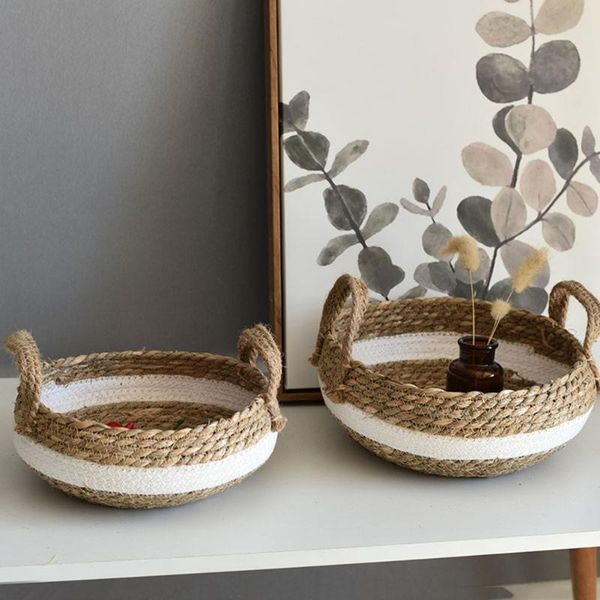 storage baskets rattan handwoven fruit basket round food tray weaving holder drink snack sundries platters plate 3 sizes with handle
storage baskets rattan handwoven fruit basket round food tray weaving holder drink snack sundries platters plate 3 sizes with handle