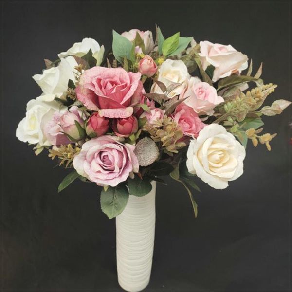 7pcs fake snowflake rose (11 stems/bunch) 19.69" length simulation autumn roses for wedding home decorative artificial flowers & wreath
7pcs fake snowflake rose (11 stems/bunch) 19.69" length simulation autumn roses for wedding home decorative artificial flowers & wreath