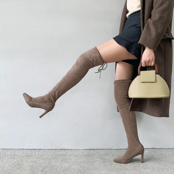 boots over the knee high women suede leather heels autumn winter black gray khaki party shoes woman
boots over the knee high women suede leather heels autumn winter black gray khaki party shoes woman