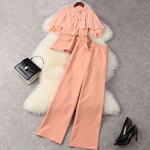 women's two piece pants european and american women's wear for spring flounce cape five-quarter sleeve shirt wide-legged pants fas, White
women's two piece pants european and american women's wear for spring flounce cape five-quarter sleeve shirt wide-legged pants fas, White