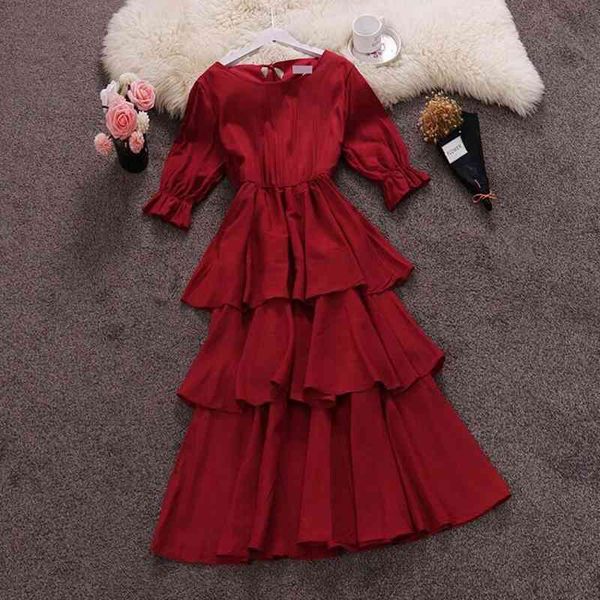 women's fashion short sleeve solid color o neck spring summer loose high waist ladies chic cake dress 210520, Black;gray
women's fashion short sleeve solid color o neck spring summer loose high waist ladies chic cake dress 210520, Black;gray