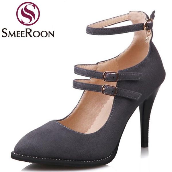 smeeroon buckles crystal ladies pumps pointed toe elegant wedding shoes woman high thin heels flock rhinestone women's dress, Black
smeeroon buckles crystal ladies pumps pointed toe elegant wedding shoes woman high thin heels flock rhinestone women's dress, Black