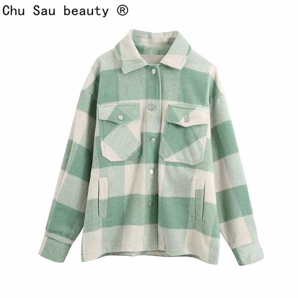 women's wool & blends 2021 spring autumn casual vintage loose oversized cotton brushed plaid shirts blouses woolen jacket for woman, Black
women's wool & blends 2021 spring autumn casual vintage loose oversized cotton brushed plaid shirts blouses woolen jacket for woman, Black