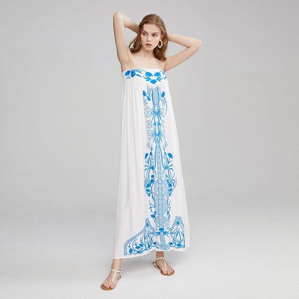 casual dresses women party dress summer loose maxi beach floral embroidered elegant long strapless vestidos blue, Black;gray
casual dresses women party dress summer loose maxi beach floral embroidered elegant long strapless vestidos blue, Black;gray