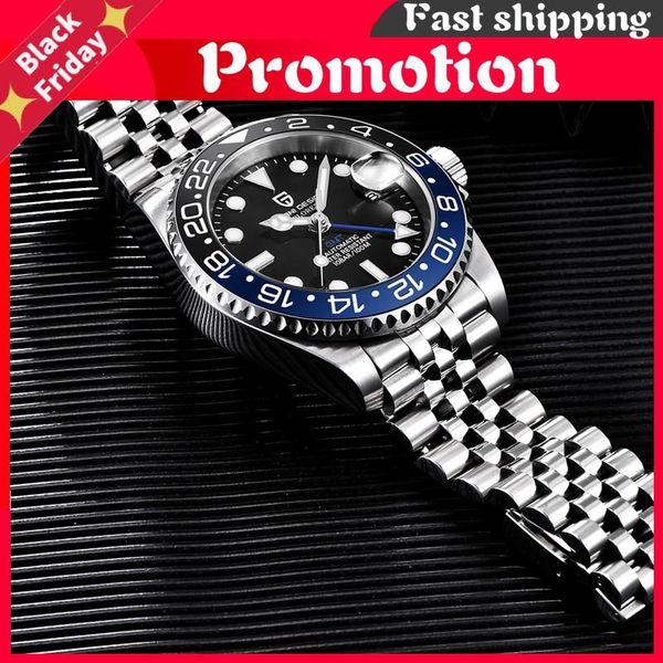 wristwatches 40mm gmt men's mechanical watches 100m waterproof brand sapphire glass stainless steel business watch, Slivery;brown
wristwatches 40mm gmt men's mechanical watches 100m waterproof brand sapphire glass stainless steel business watch, Slivery;brown