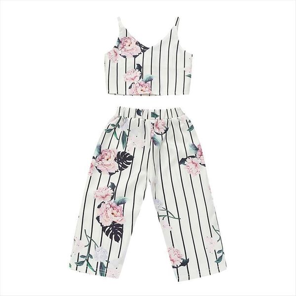 fashion newborn baby girl clothing set print floral vest v neck striped long pant summer clothes outfits, White
fashion newborn baby girl clothing set print floral vest v neck striped long pant summer clothes outfits, White
