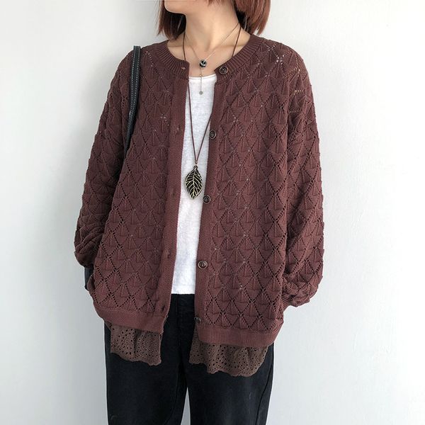 johnature women vintage button sweaters cardigan o-neck long sleeve autumn patchwork hollowed out female sweaters coats 210521, White
johnature women vintage button sweaters cardigan o-neck long sleeve autumn patchwork hollowed out female sweaters coats 210521, White