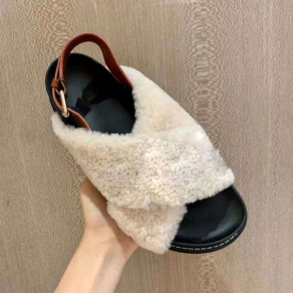 high-quality designer brand womens sandals, wool drag, pure sheepskin, flat bottom, comfortable round toe, open, large lg color matching, ou, Black
high-quality designer brand womens sandals, wool drag, pure sheepskin, flat bottom, comfortable round toe, open, large lg color matching, ou, Black