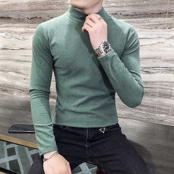 korean half turtleneck t-shirt men long sleeve slim fit t-shirt streetwear casual tees hip-hop nightclub social men clothing 210527, White;black
korean half turtleneck t-shirt men long sleeve slim fit t-shirt streetwear casual tees hip-hop nightclub social men clothing 210527, White;black