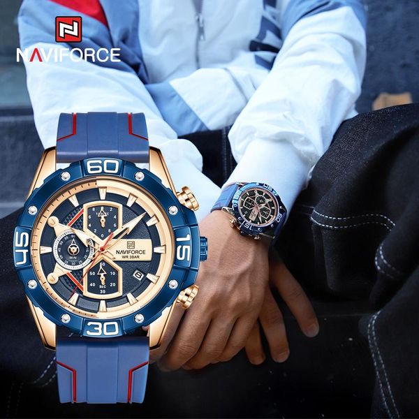 wristwatches naviforce watches for men 2021 fashion silicone strap waterproof sport quartz wrist watch male multi-function analog clock, Slivery;brown
wristwatches naviforce watches for men 2021 fashion silicone strap waterproof sport quartz wrist watch male multi-function analog clock, Slivery;brown