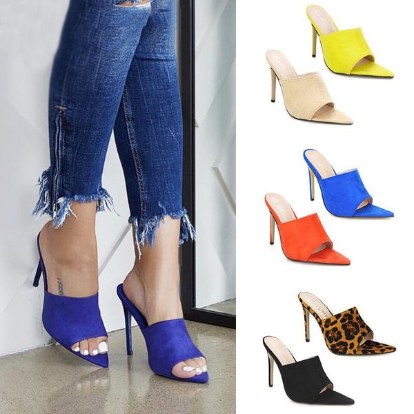 dress shoes fashion women sandals high heels ladies slippers pointed toe female, Black
dress shoes fashion women sandals high heels ladies slippers pointed toe female, Black