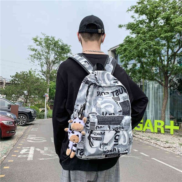 2021 new schoolbag men's and women's campus ins trendy cool junior high school student backpack fashion korean high capacity backp
2021 new schoolbag men's and women's campus ins trendy cool junior high school student backpack fashion korean high capacity backp
