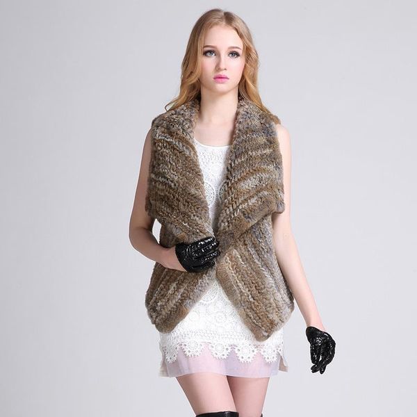 women's fur & faux 2014 autum and winter natural vest real knitted gilet be1412, Black
women's fur & faux 2014 autum and winter natural vest real knitted gilet be1412, Black
