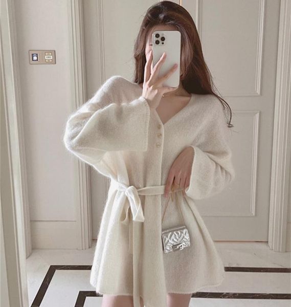 women's knits & tees mohair v-neck long thin knitting cardigan soft languid is lazy in paragraph the wind coat loose white sweater fema
women's knits & tees mohair v-neck long thin knitting cardigan soft languid is lazy in paragraph the wind coat loose white sweater fema