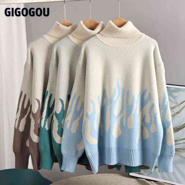 gigogou tie dye women's sweater autumn winter warm turtleneck cashmere loose oversized sweaters knitted pullover pull femme y1110, White;black
gigogou tie dye women's sweater autumn winter warm turtleneck cashmere loose oversized sweaters knitted pullover pull femme y1110, White;black