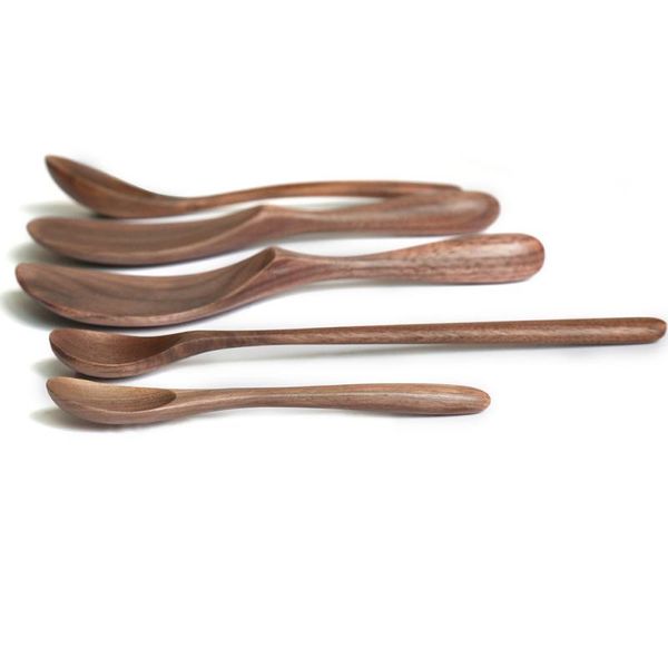 spoons tableware wooden spoon black walnut kitchen cooking utensil tool rice soup teaspoon catering long handle wood #48
spoons tableware wooden spoon black walnut kitchen cooking utensil tool rice soup teaspoon catering long handle wood #48