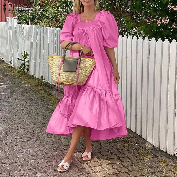 elegant square neck womens dress puff sleeve mid calf solid party sundress casual ruffles hem holiday vestidos7, Black;gray
elegant square neck womens dress puff sleeve mid calf solid party sundress casual ruffles hem holiday vestidos7, Black;gray