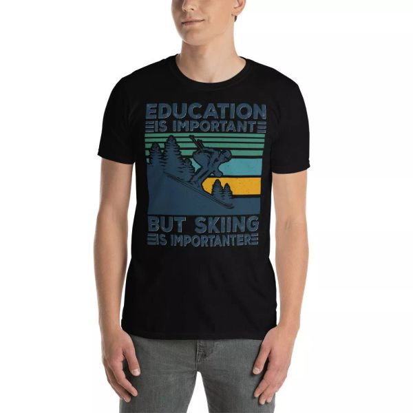 vintage retro education is important skiing is importanter skiing lover t-shirt, White;black
vintage retro education is important skiing is importanter skiing lover t-shirt, White;black