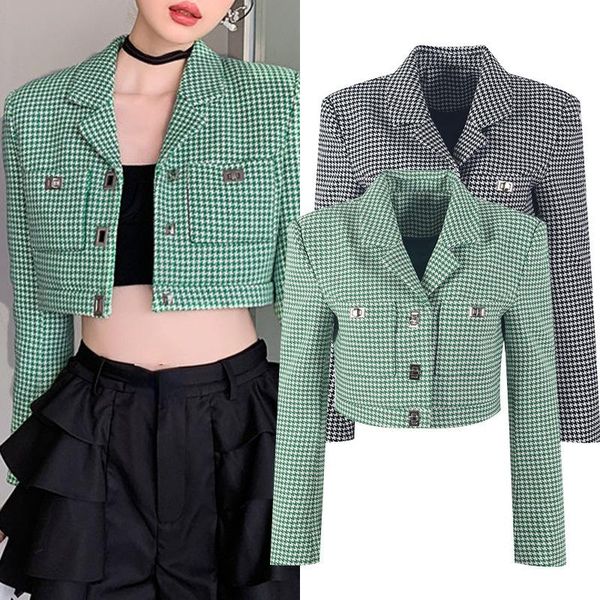 women's suits & blazers fashion women coats super crop vintage plaid long sleeve outerwear casual streetwear jackets japanese korean s, White;black
women's suits & blazers fashion women coats super crop vintage plaid long sleeve outerwear casual streetwear jackets japanese korean s, White;black